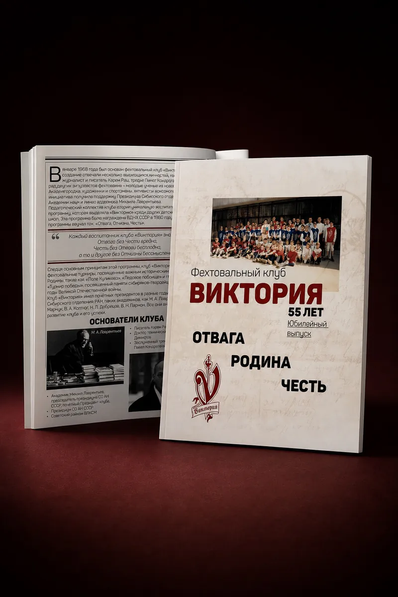 Юбилейный журнал клуба «Виктория» в студийной предметной съёмке